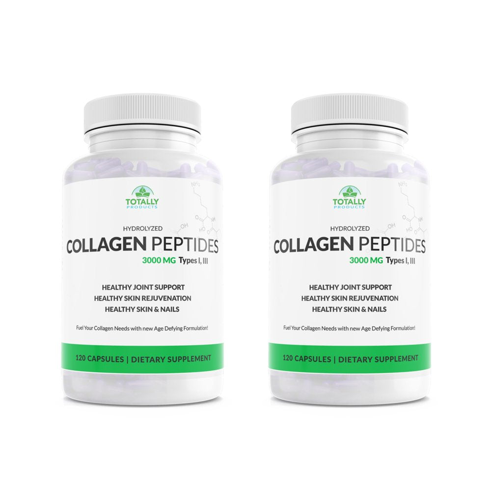 Hydrolyzed Collagen Peptides 750Mg - Protein Powder (120 Capsules)