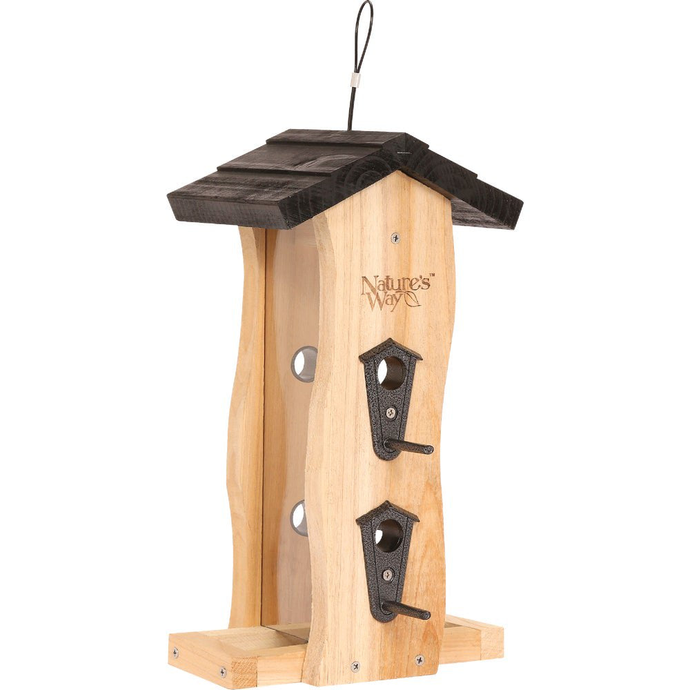 1 PK, Nature'S Way Cwf5-Nature'S Way Natural Cedar Vertical Wave Bird Feeder