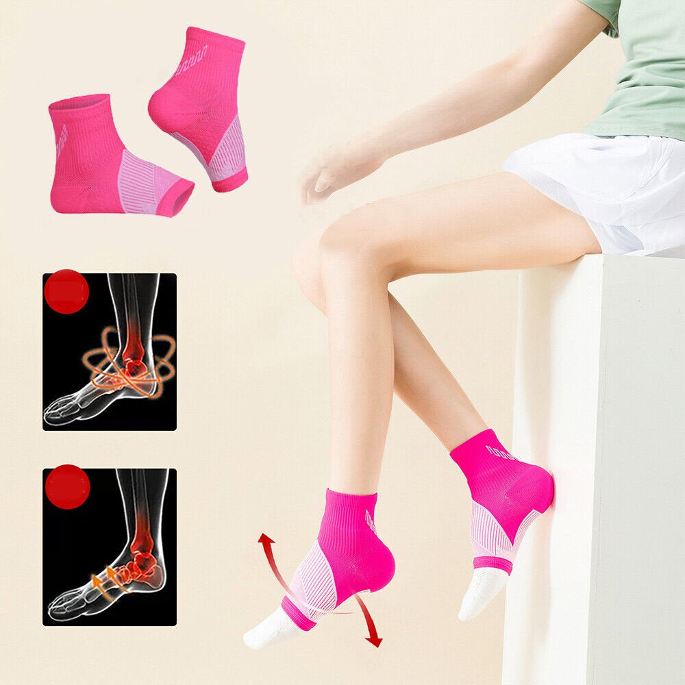 1/2Pairs Soothe Socks Toeless for Neuropathy Compression Ankle Compression Socks