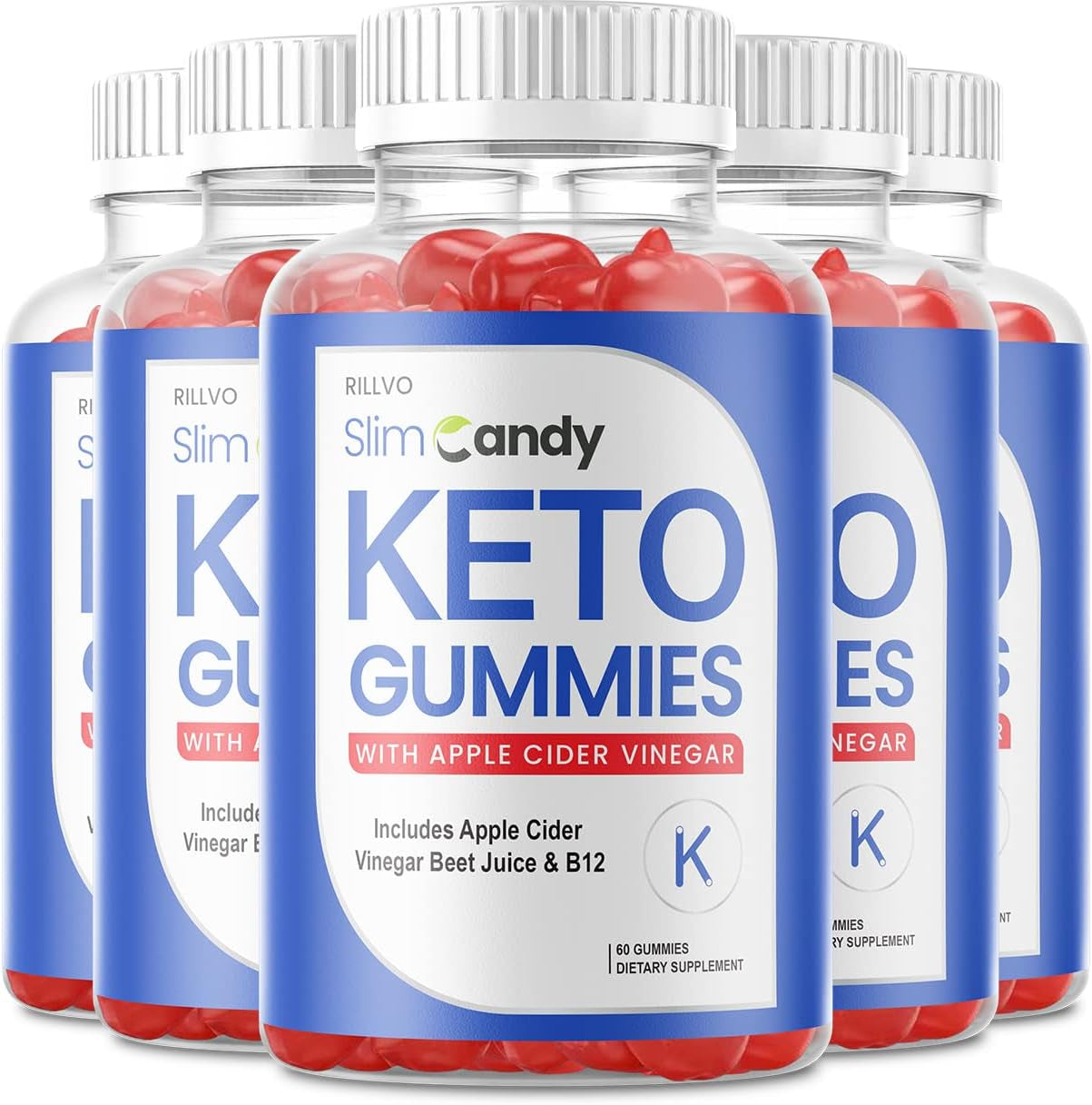 (5 Pack) Slim Candy Keto ACV Gummies Advanced Formula Slim Candy Gummies (300 Gummies)