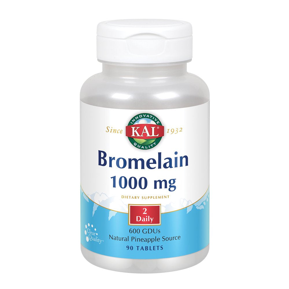 KAL Bromelain Tablets, 1000 Mg, 90 Count