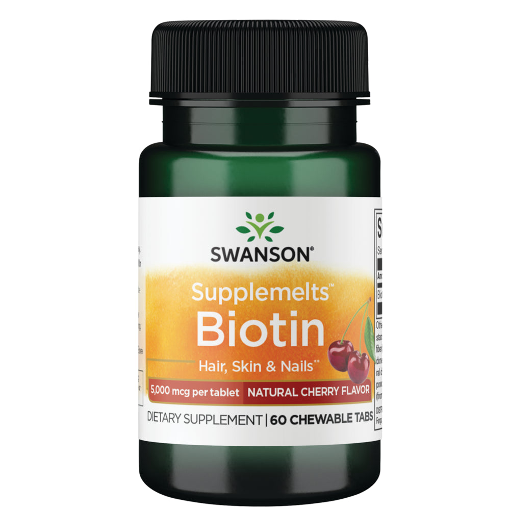 Swanson Supplemelts Biotin 5,000 Mcg 60 Chewable Tablets