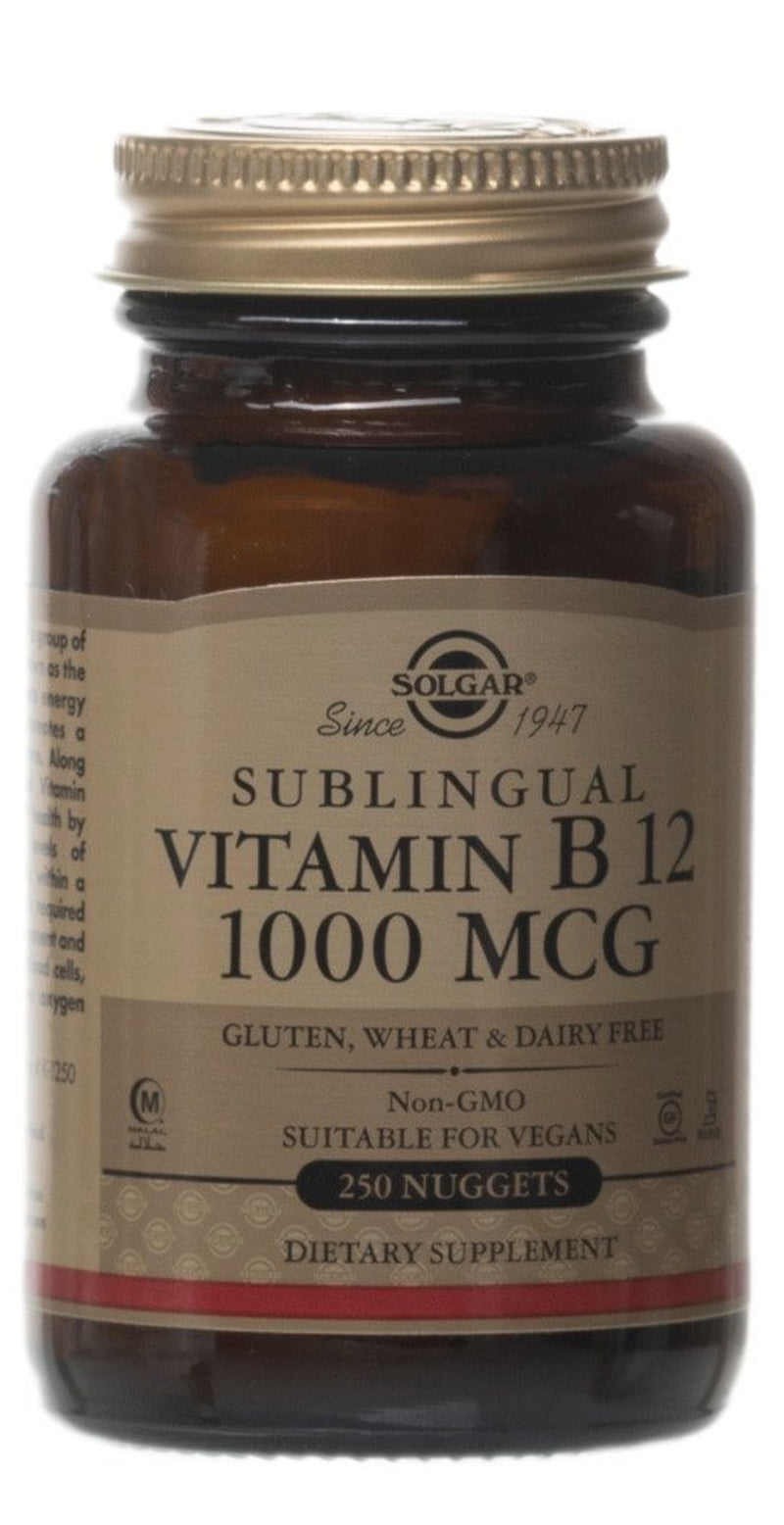 Solgar Vitamin B12 Sublingual -- 1000 Mcg - 250 Nuggets