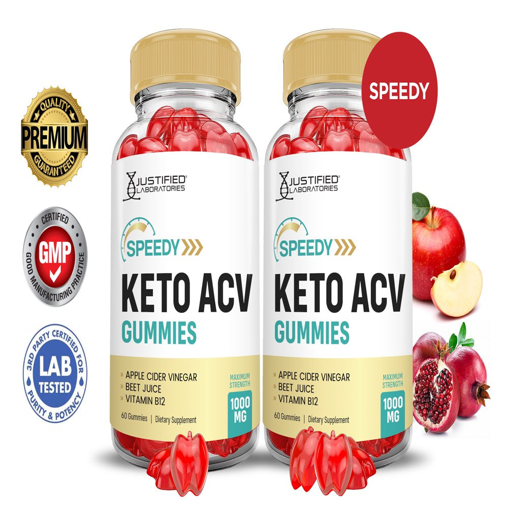 (2 Pack) Speedy Keto ACV Gummies 1000MG Dietary Supplement 120 Gummys