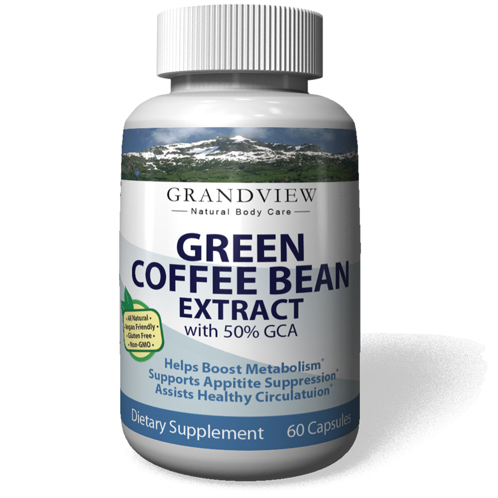 Green Coffee Bean W/Gca - Helps Suppress Appetite Boosts Metabolism Promotes Weight Loss Helps Control Blood Sugar Levels Heart Healthy