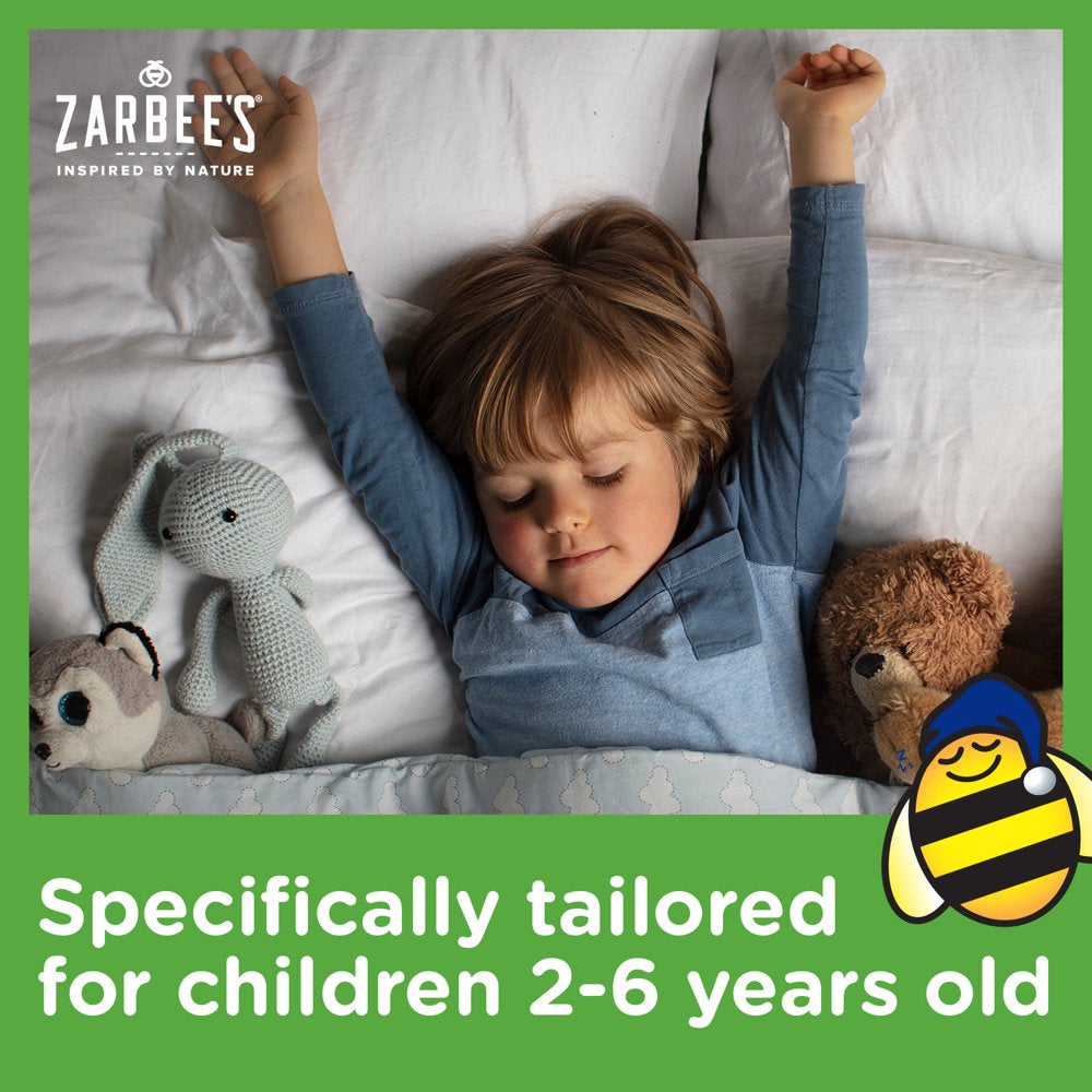 Zarbee’S Kids Cough + Mucus Nighttime with Honey, Ivy Leaf, Zinc & Elderberry, Mixed Berry, 4FL Oz