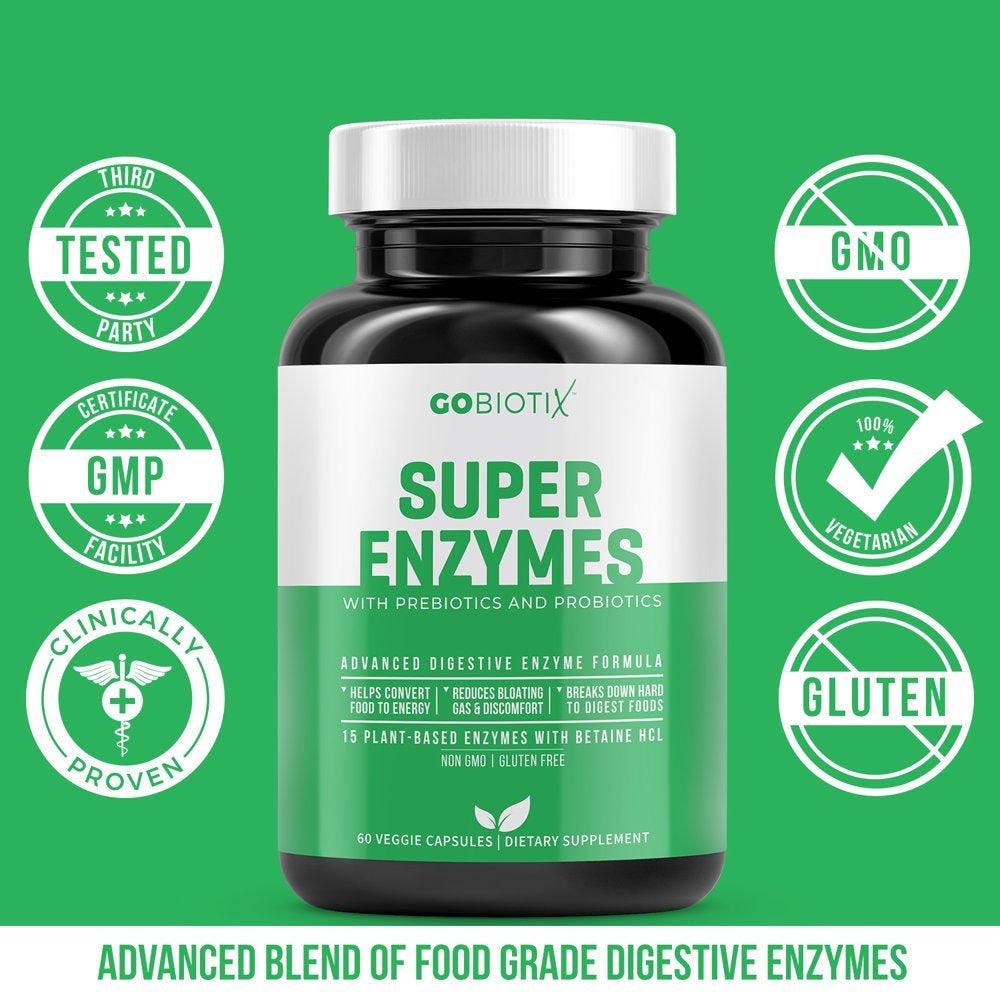 Super Enzymes by Gobiotix | Supports Digestion, Lactose Absorption & Leaky Gut Prevention