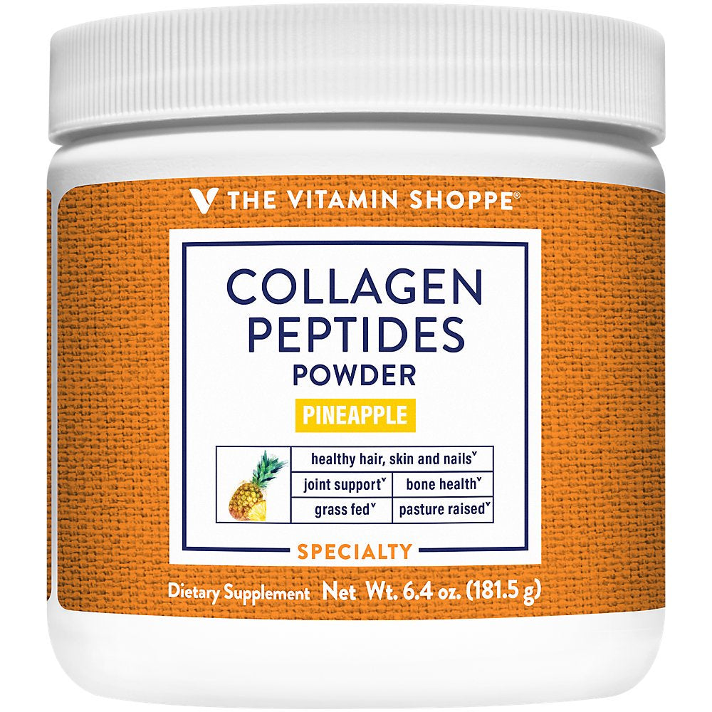 Collagen Peptides Powder - Supports Hair, Skin Nails, Bones & Joints - Grass Fed & Pasture Raised, Pineapple (30 Servings)