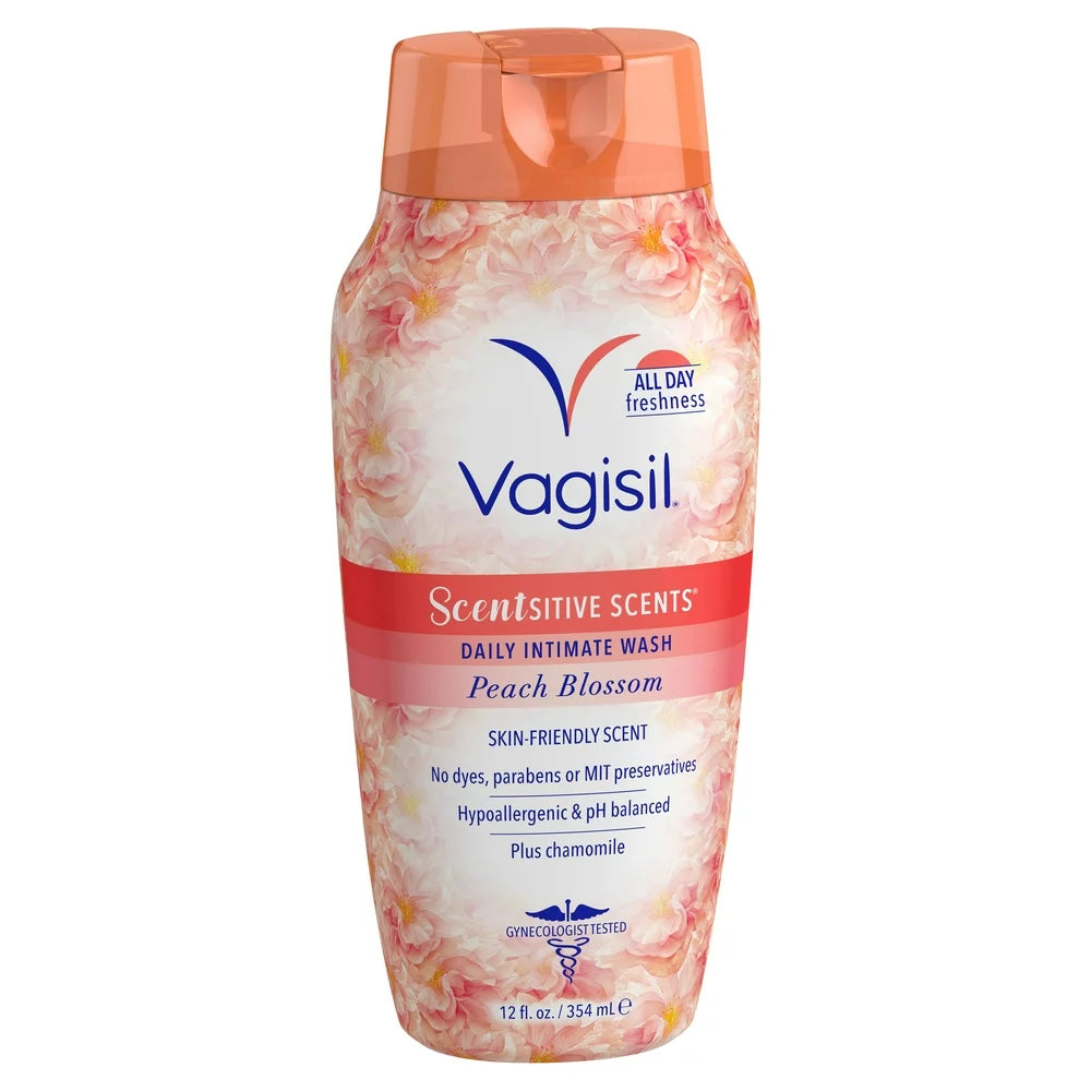 Vagisil Scentsitive Scents Feminine Wash, Peach Blossom Scent, 12 Oz