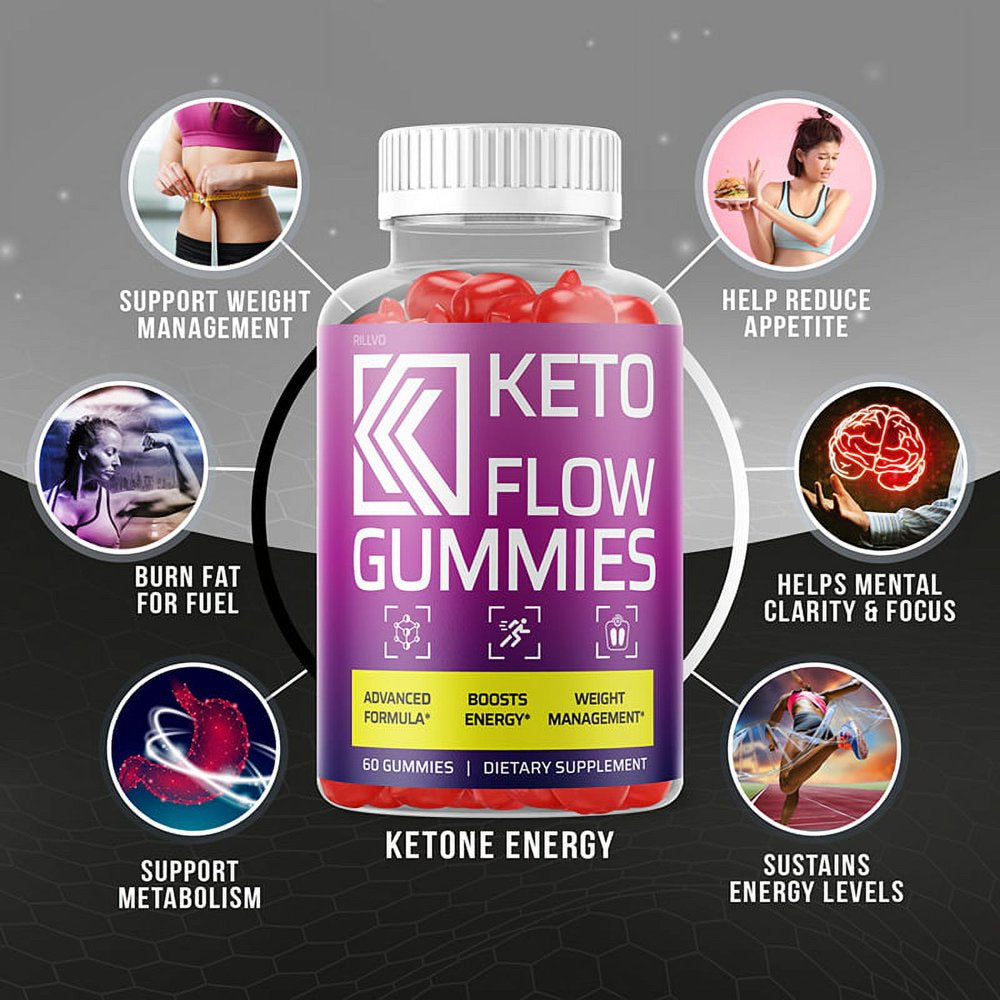 (1 Pack) Keto Flow Gummies - Keto Flo ACV Gummy’S - Supplement for Weight Loss - Energy & Focus Boosting Dietary Supplements for Weight Management & Metabolism - 60 Gummies