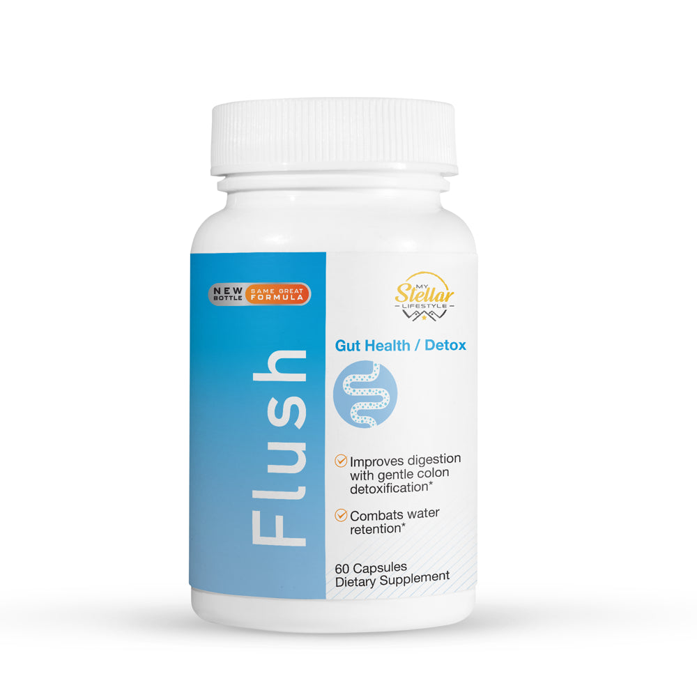 Flush, Improves Digestion with Colon Detox & Combats Water Retention-60 Capsules