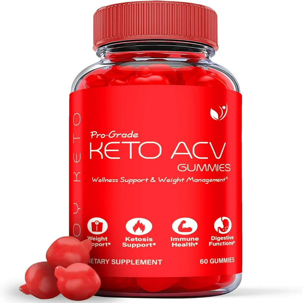 (1 Pack) Joy Keto Pro Grade Keto ACV Gummies - Apple Cider Vinegar Supplement for Weight Loss - Energy & Focus Boosting Dietary Supplements for Weight Management & Metabolism - Fat Burn - 60 Gummies