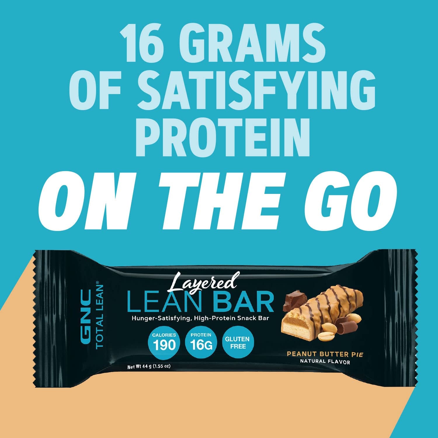 GNC Total Lean Layered Lean Bar | Hunger Satisfying - High Protein Snack Bar | Girl Scout Coconut Caramel - 9 Bars