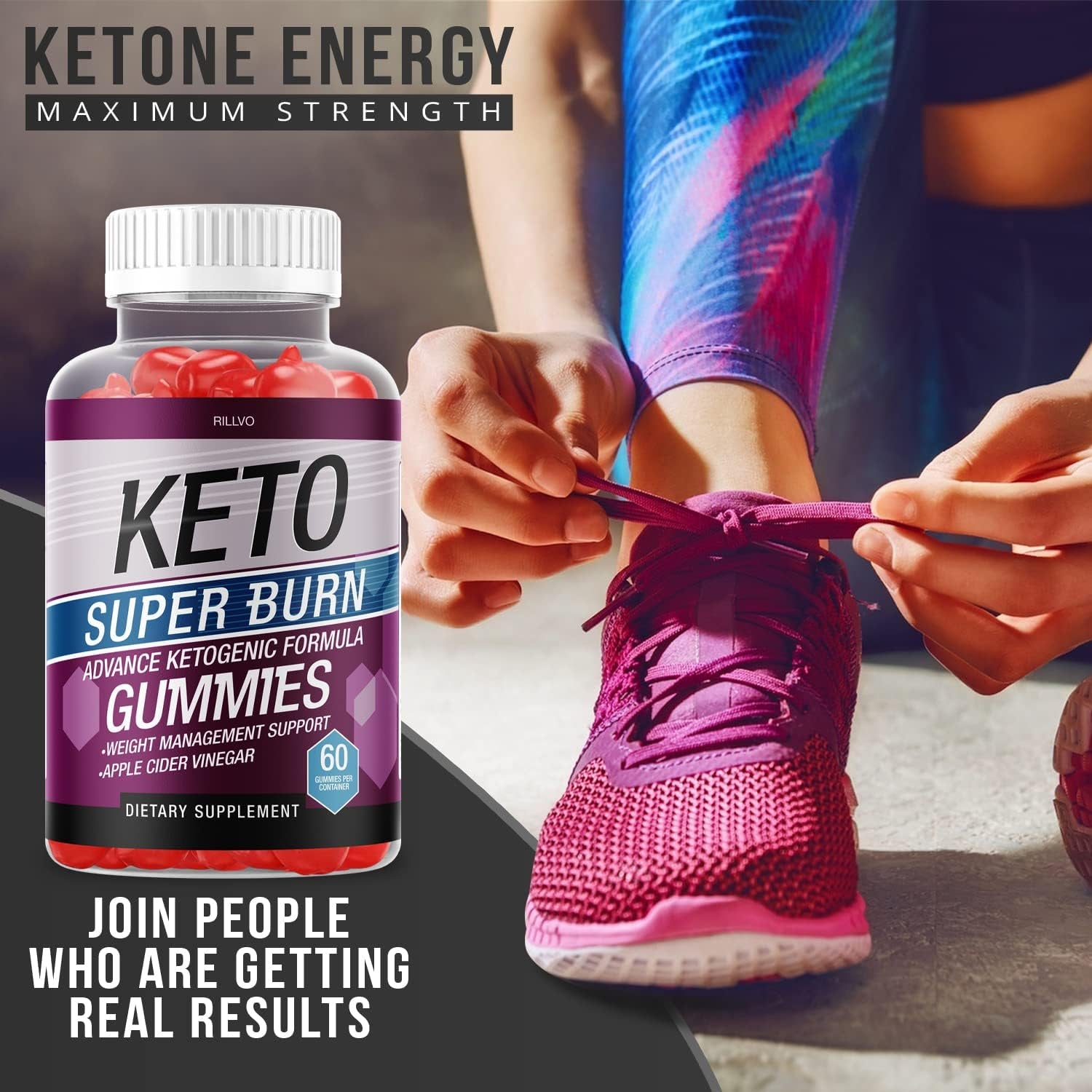 Keto Superburn Gummies ACV Gummies with Apple Cider Vinegar Gummy Advanced Formula (60 Gummies)