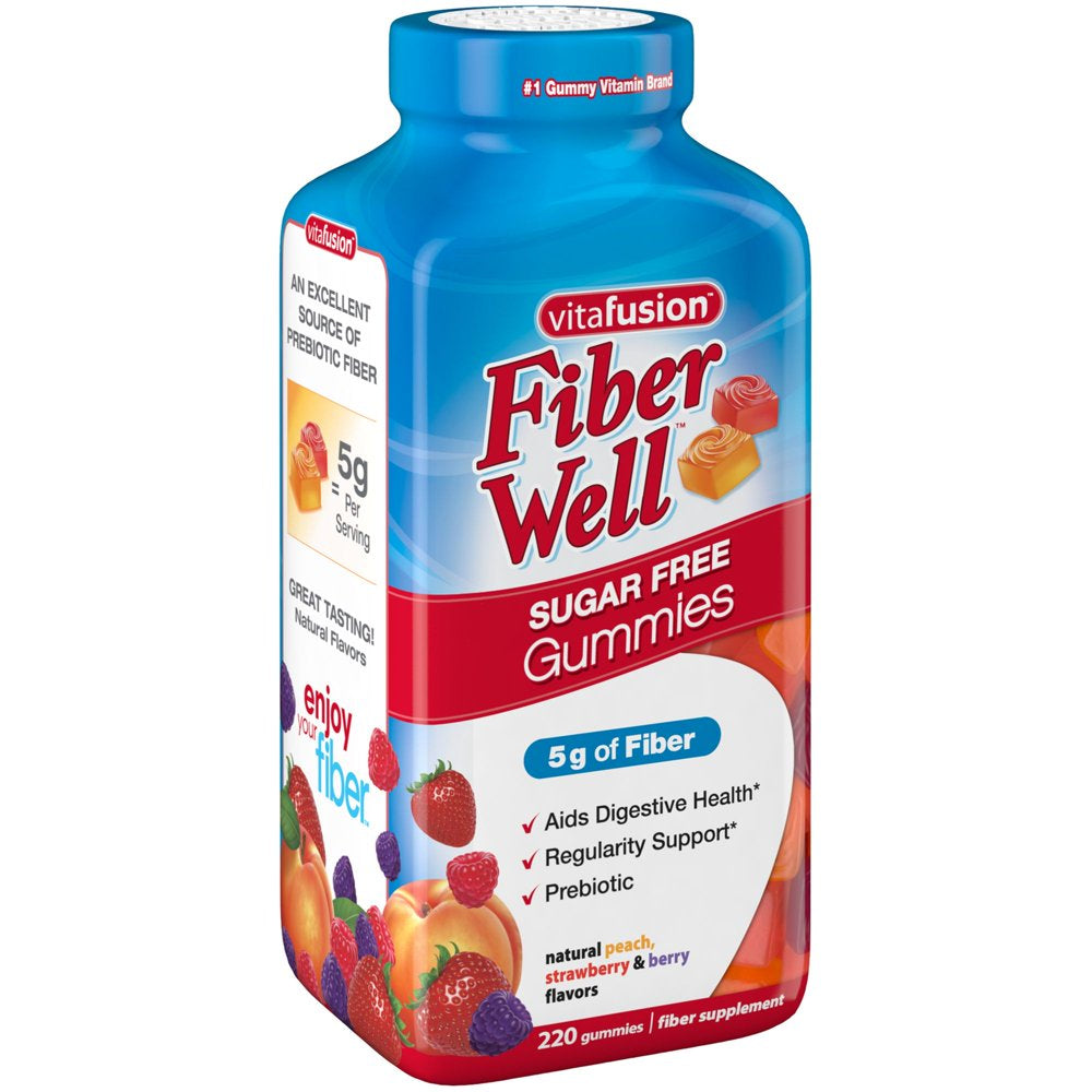 Vitafusion Fiber Well, Sugar-Free Gummies, Natural Flavor, 220 Ct