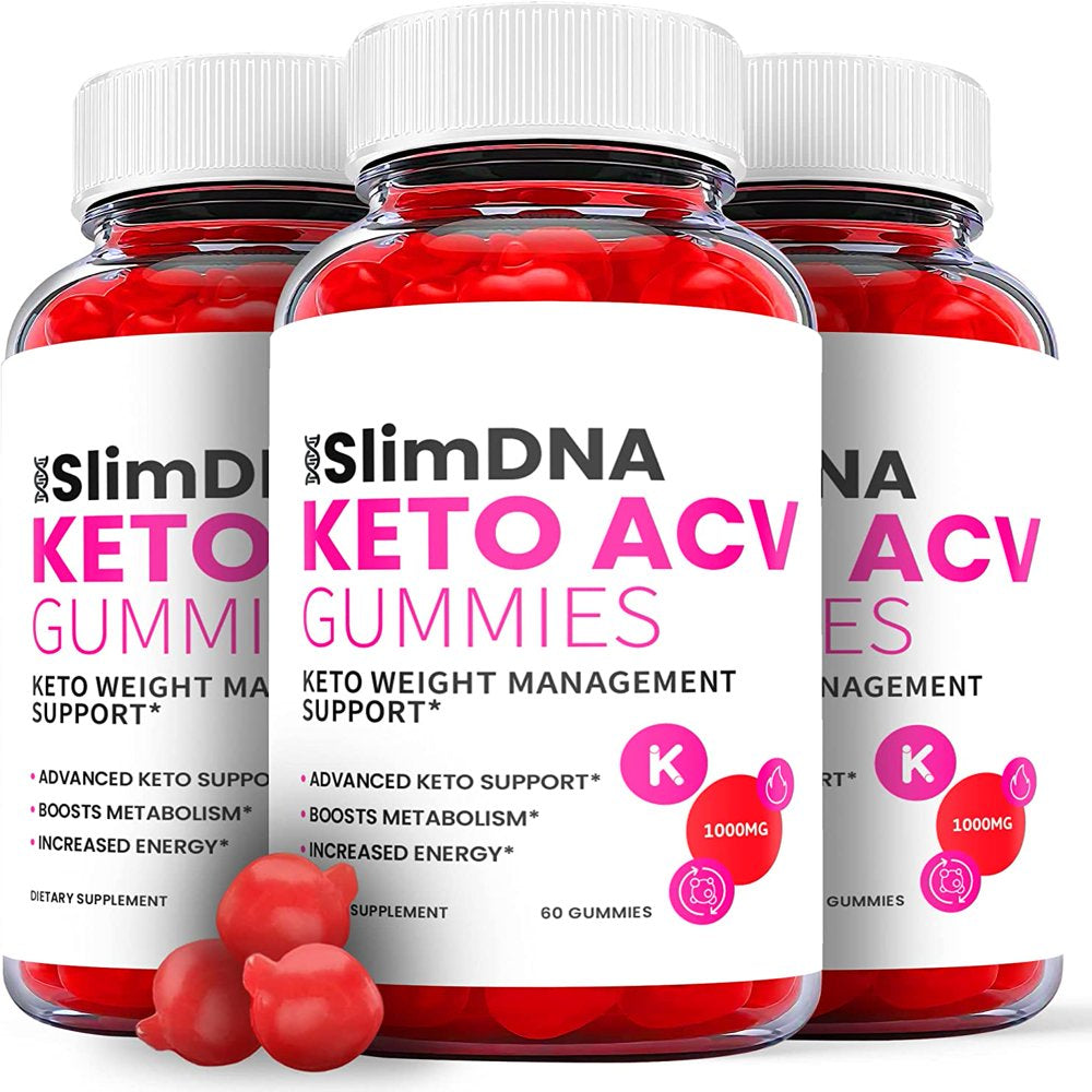 (3 Pack) Slim DNA Keto ACV Gummies - Supplement for Weight Loss - Energy & Focus Boosting Dietary Supplements for Weight Management & Metabolism - Fat Burn - 180 Gummies