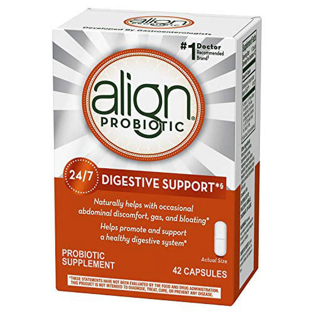 Align Probiotics, Probiotic Supplement for Daily Digestive Health, 42 Capsules, #1 Recommended Probiotic by Gastroenterologists