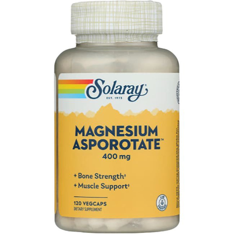 Solaray Magnesium Asporotate 400 Mg | Aspartate, Orotate & Citrate Complex | Healthy Heart, Muscle, Nerve & Circulatory Function Support | 120 Vegcaps