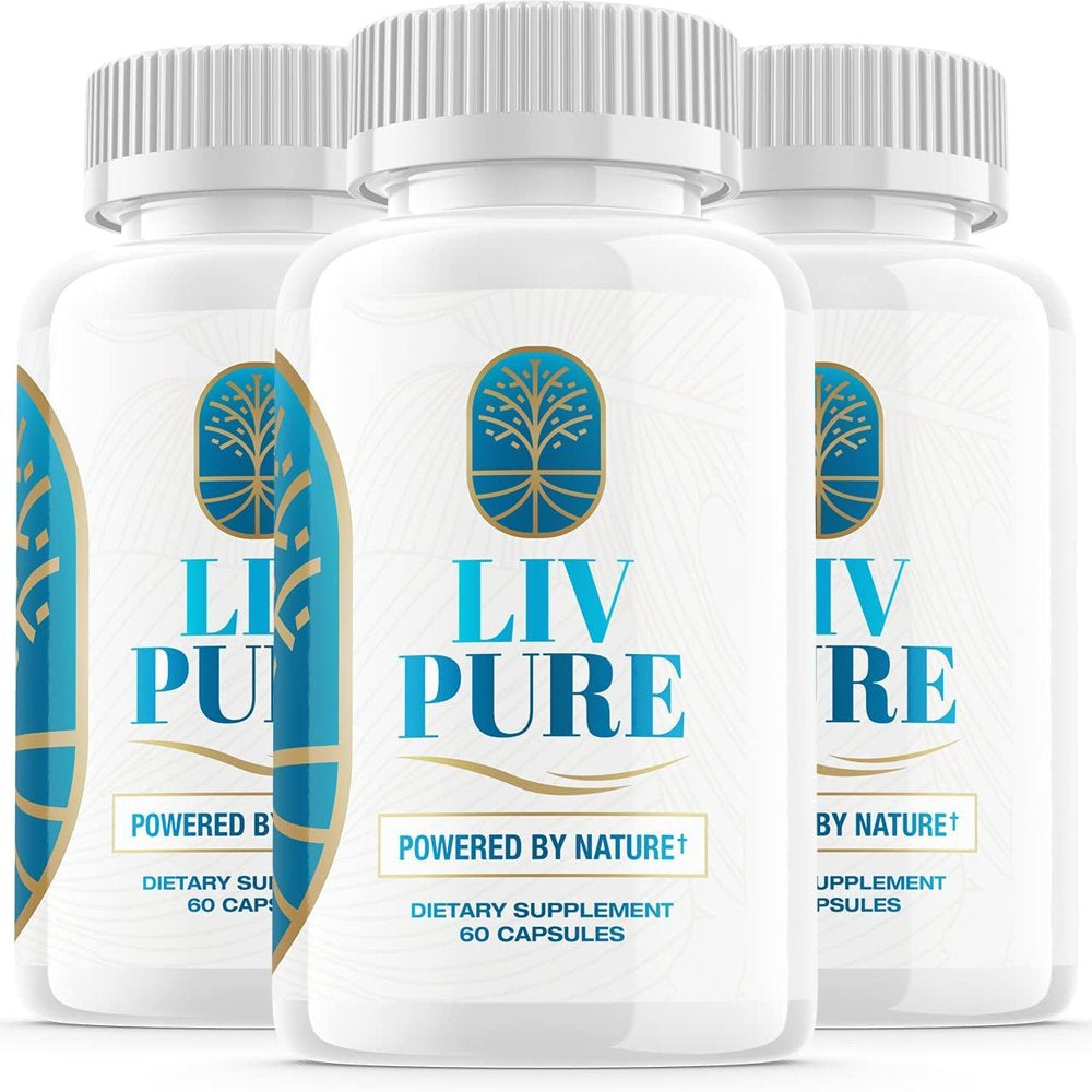 3 Pack Liv Pure Powered by Nature Advanced Formula Liver Live Pure Perification Function Supplement 180 Capsules