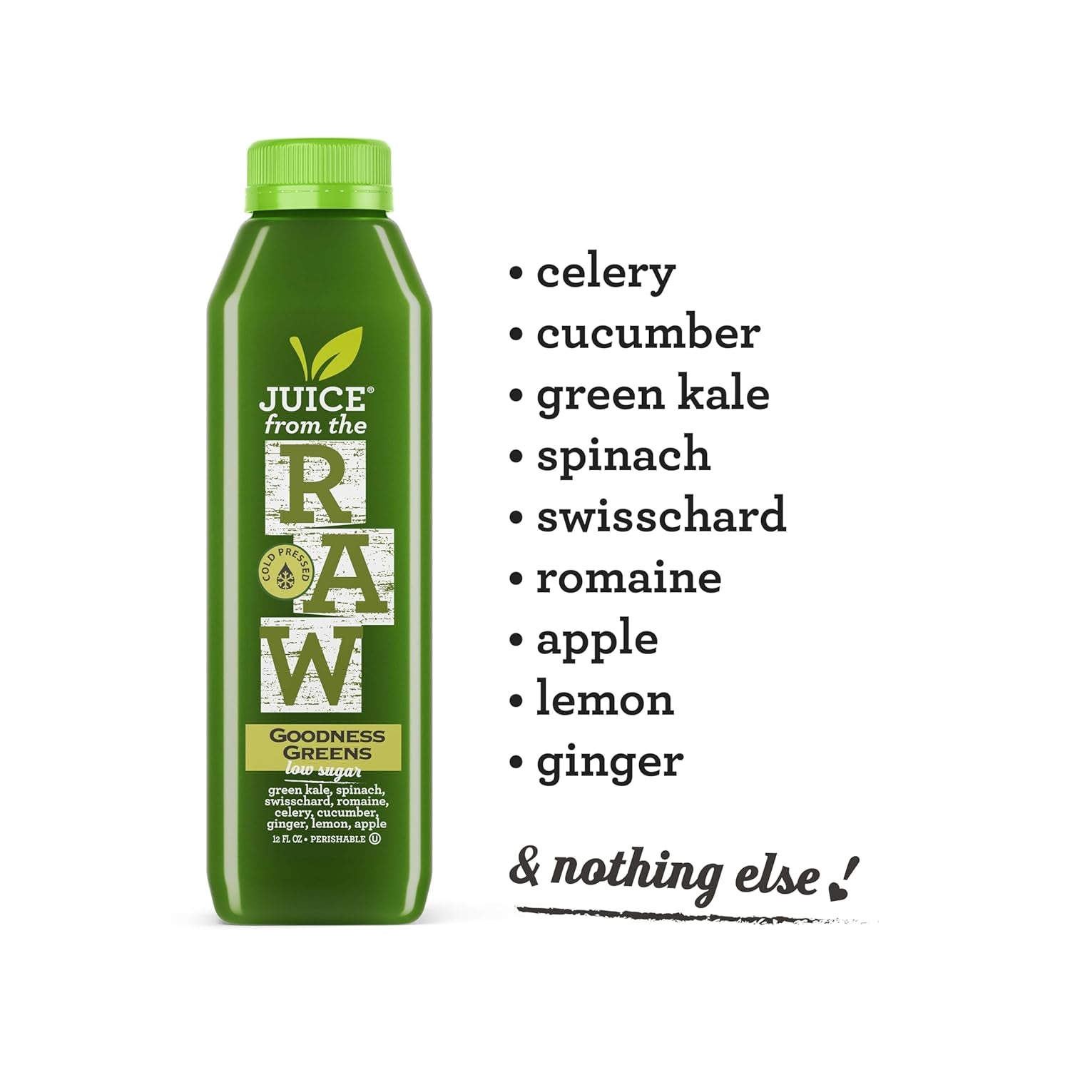 3-Day Low Sugar Juice Cleanse by Juice from the RAW® - 100% Raw Cold-Pressed Juices (18 Total 12 Oz. Bottles)