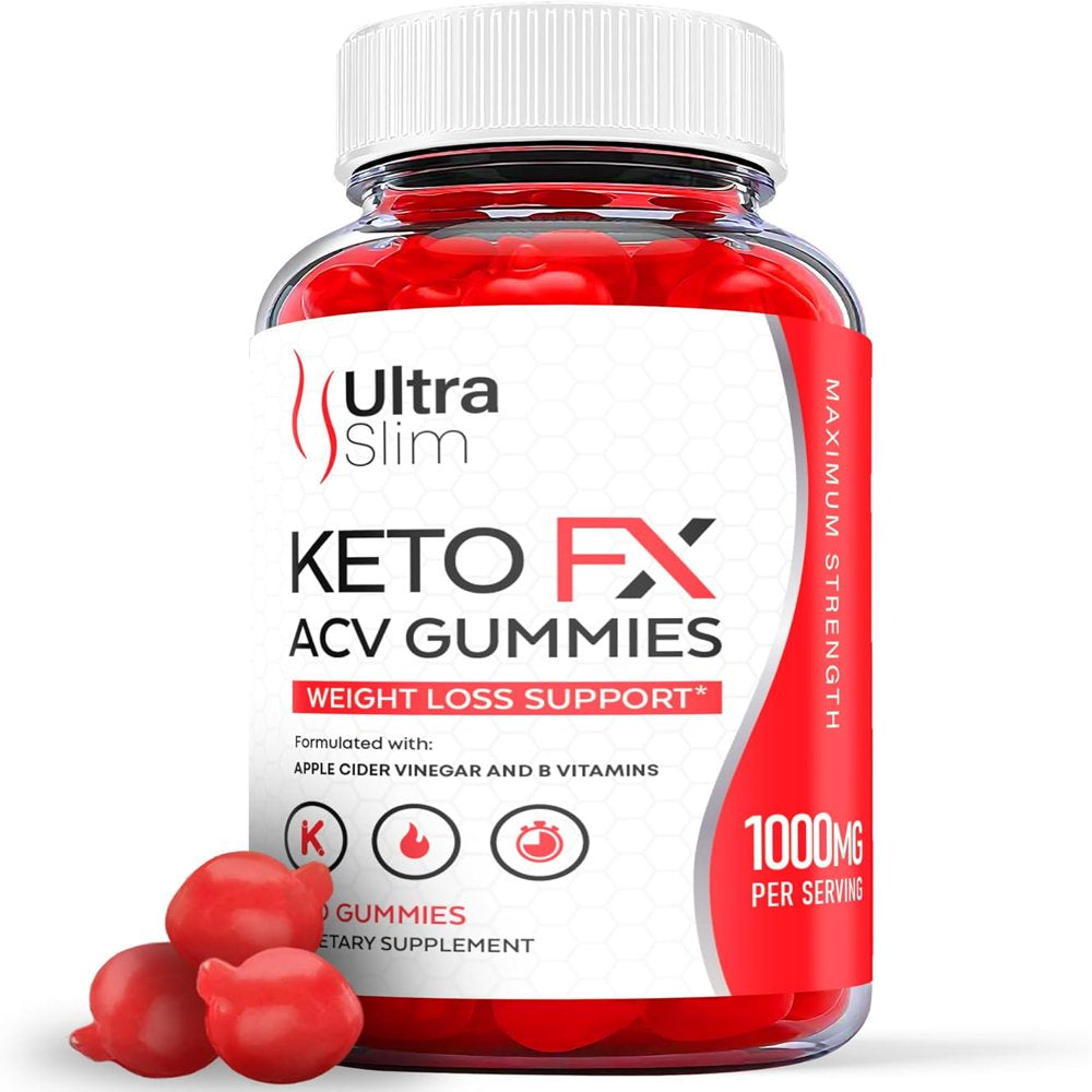 (1 Pack) Ultra Slim Keto FX Keto ACV Gummies - Apple Cider Vinegar Supplement for Weight Loss - Energy & Focus Boosting Dietary Supplements for Weight Management & Metabolism - Fat Burn - 60 Gummies