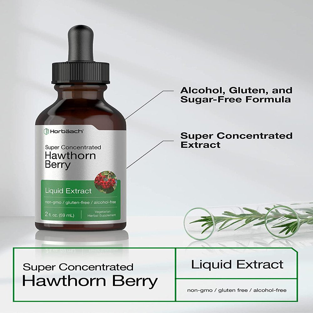 Hawthorn Berry Liquid Extract | 2 Oz | Vegetarian & Alcohol Free | by Horbaach