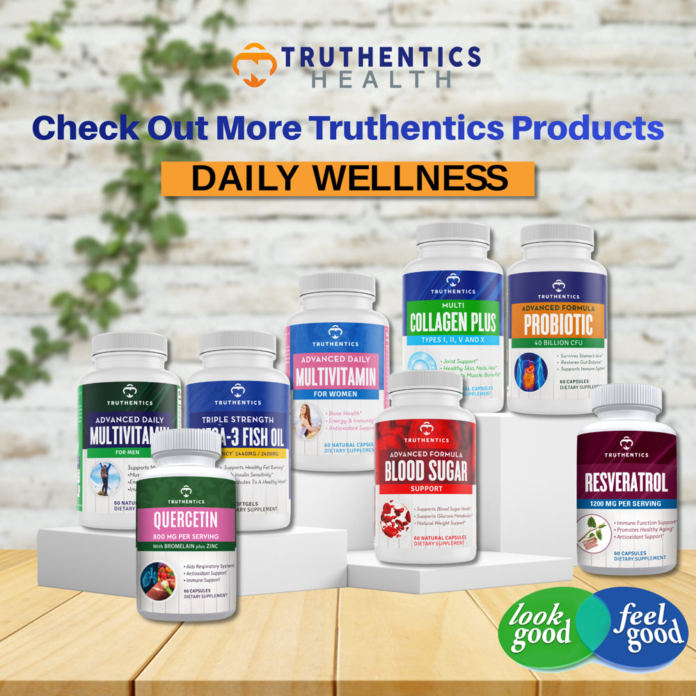 Truthentics Quercetin with Bromelain Zinc Supplement - Quercetin 800Mg - Antioxidant, Immune System Booster, Allergy Relief - 60 Veggie Capsules