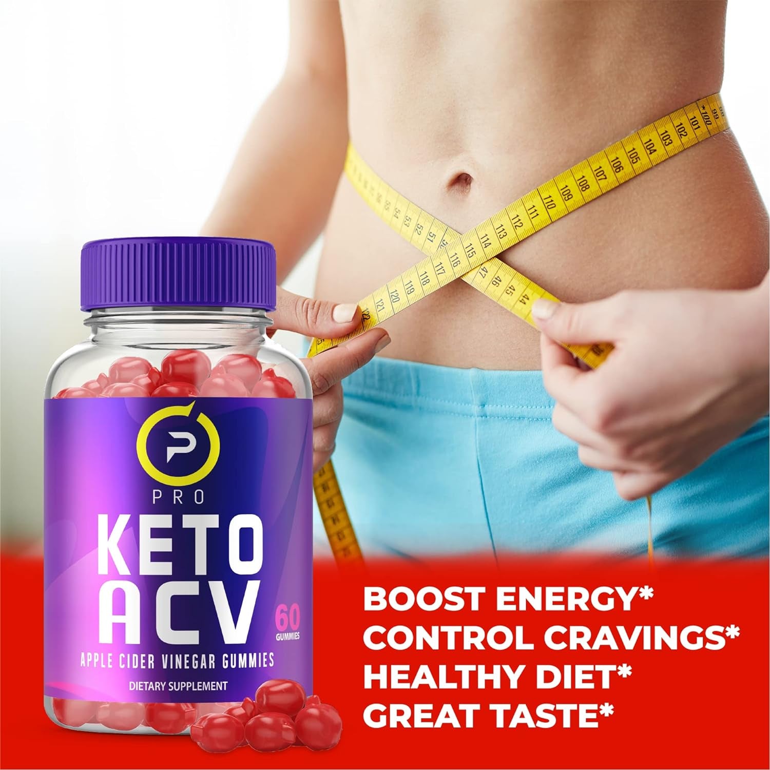 Pro Keto ACV Gummies - Official Formula, Vegan, Non GMO - Pro Keto Gummies with Apple Cider Vinegar Advanced Ketosis Formula, Vitamin B12, Beet Root Juice, Pomegranate Juice, 1000Mg (60 Gummies)