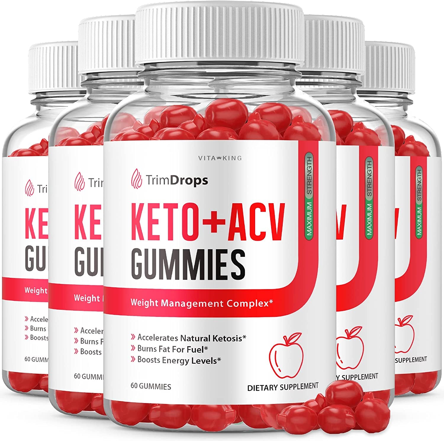 (5 Pack) Trim Drops Keto ACV Gummies Advanced Trim Drops Keto Gummies Ketosis Formula Trim Drops Keto Gummies ACV (300 Gummies)