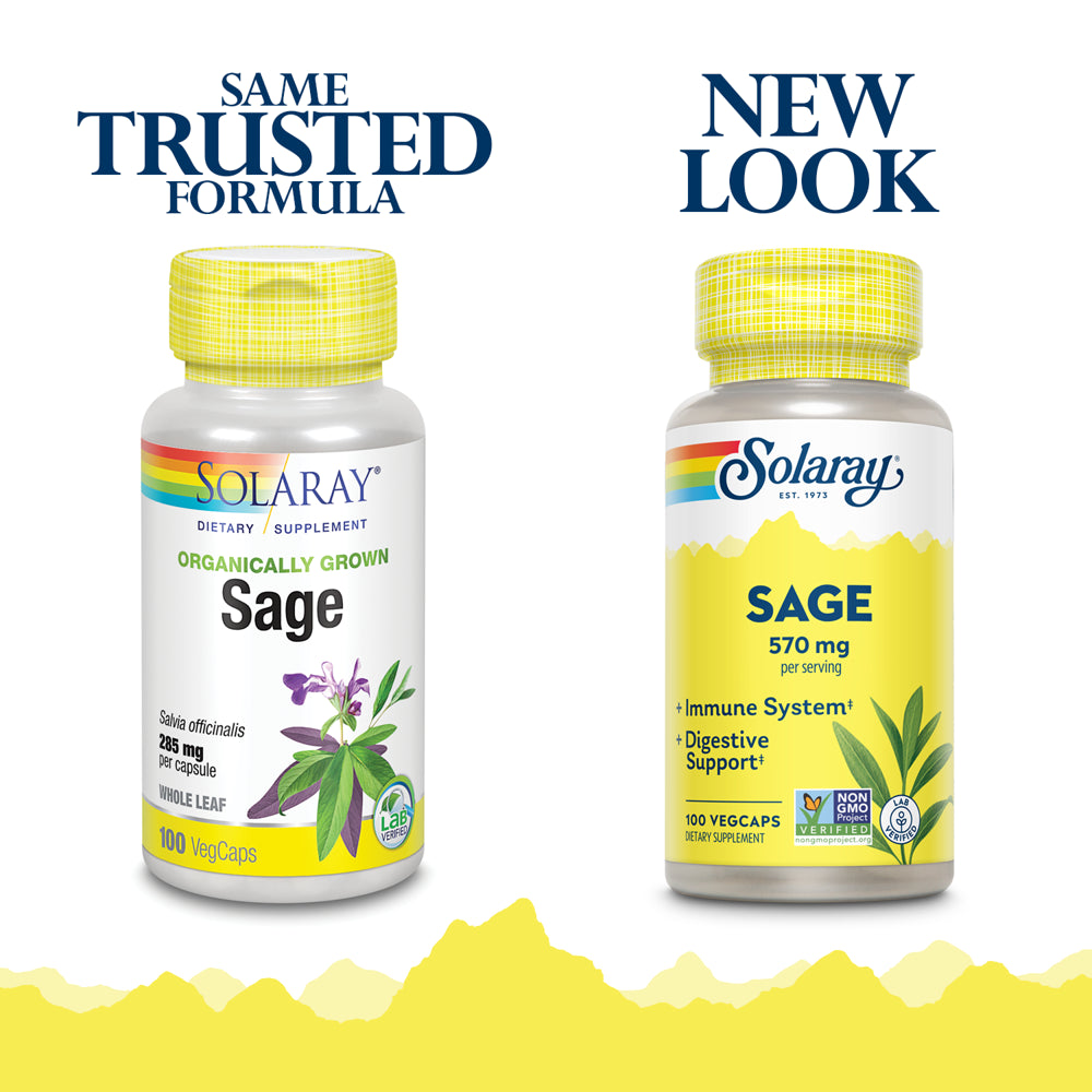 Solaray Organically Grown Sage 100 Vegcap