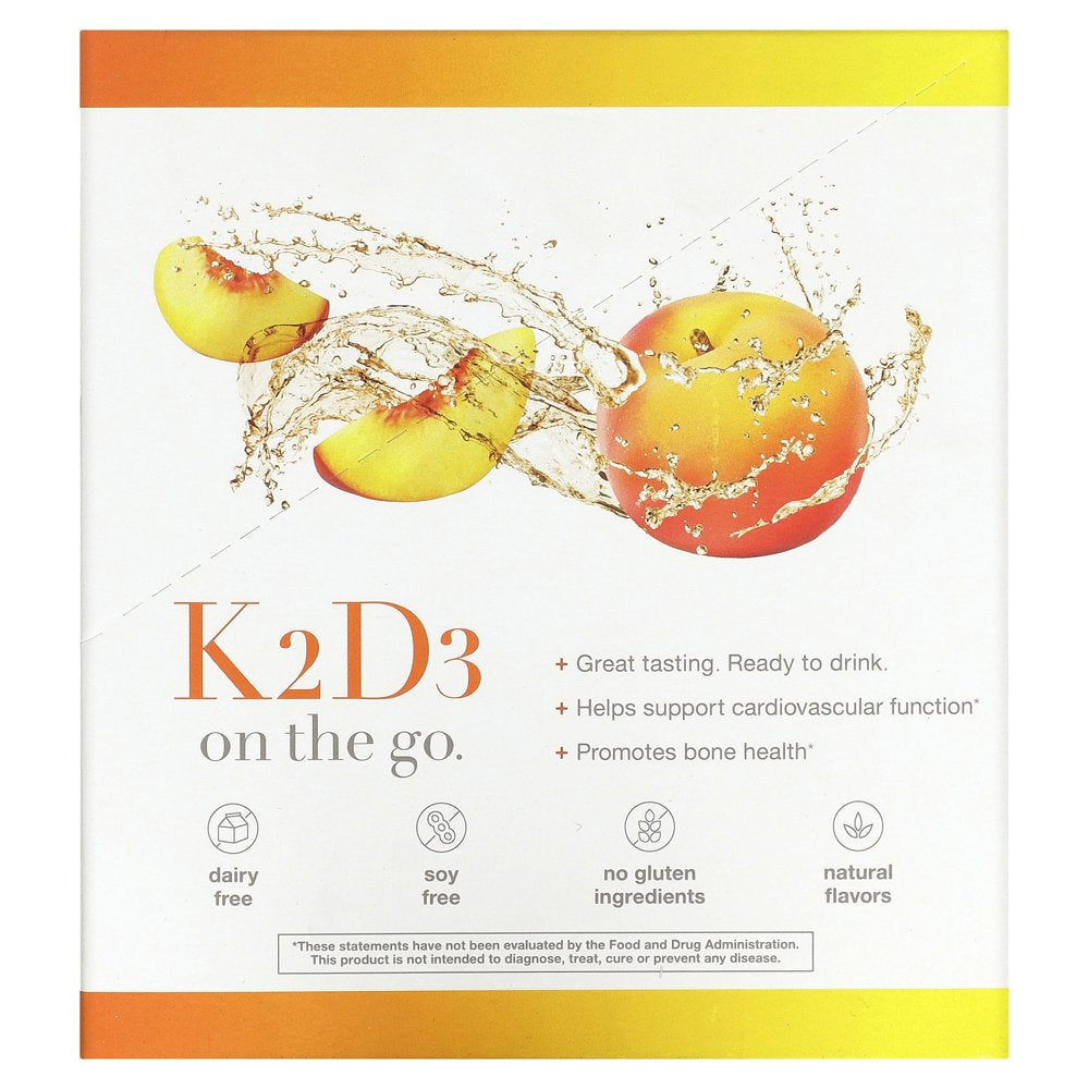 Youtheory - Vitamin K2 D3 Liquid Essential Daily Vitamins Peach - 12 Packet(S)