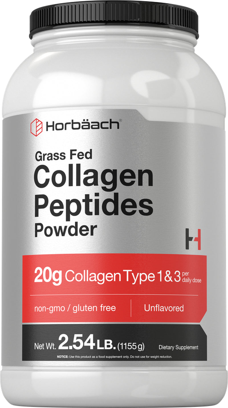 Collagen Peptides Powder 40 Oz | Unflavored | Type 1 and 3 | by Horbaach