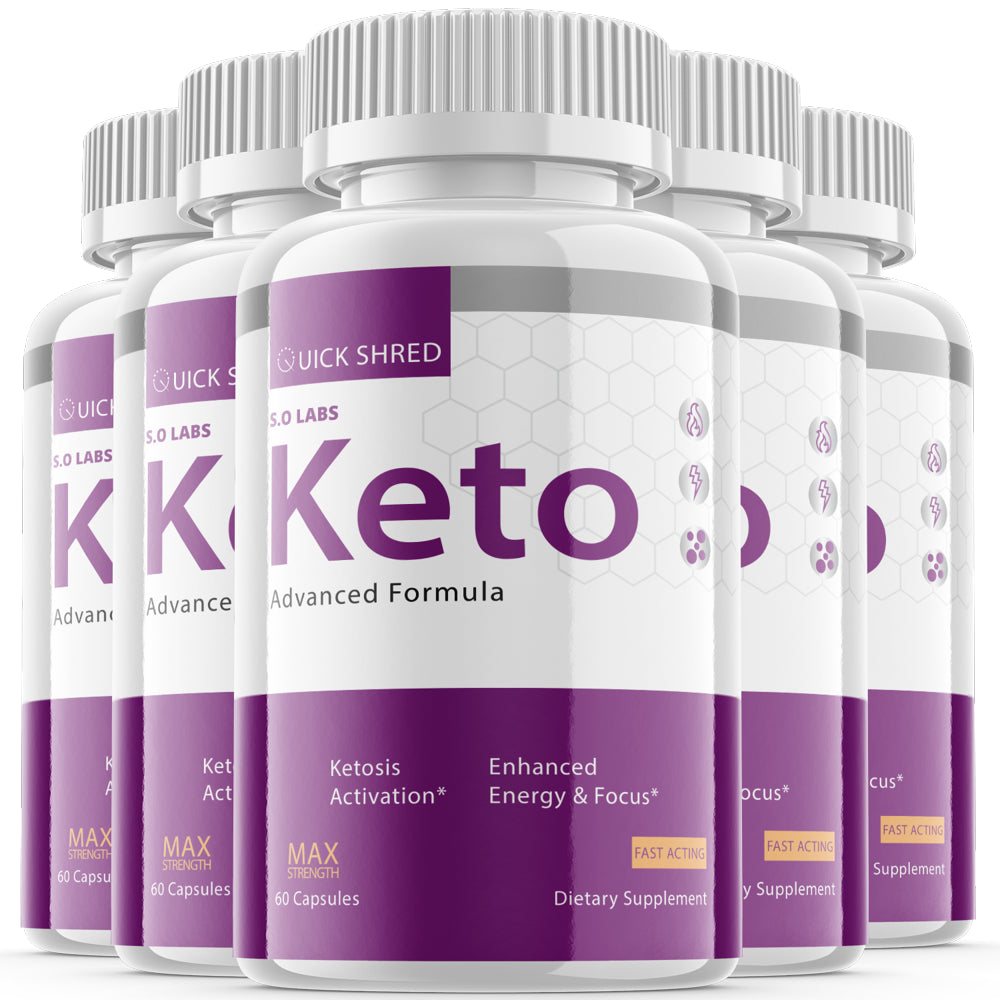 (5 Pack) Quick Shred Keto Pills Keto Quick Shred Capsules Powder Tablets Supplement Advanced Ketogenic Blend, Go Ketones, Ketosis Booster - 300 Capsules