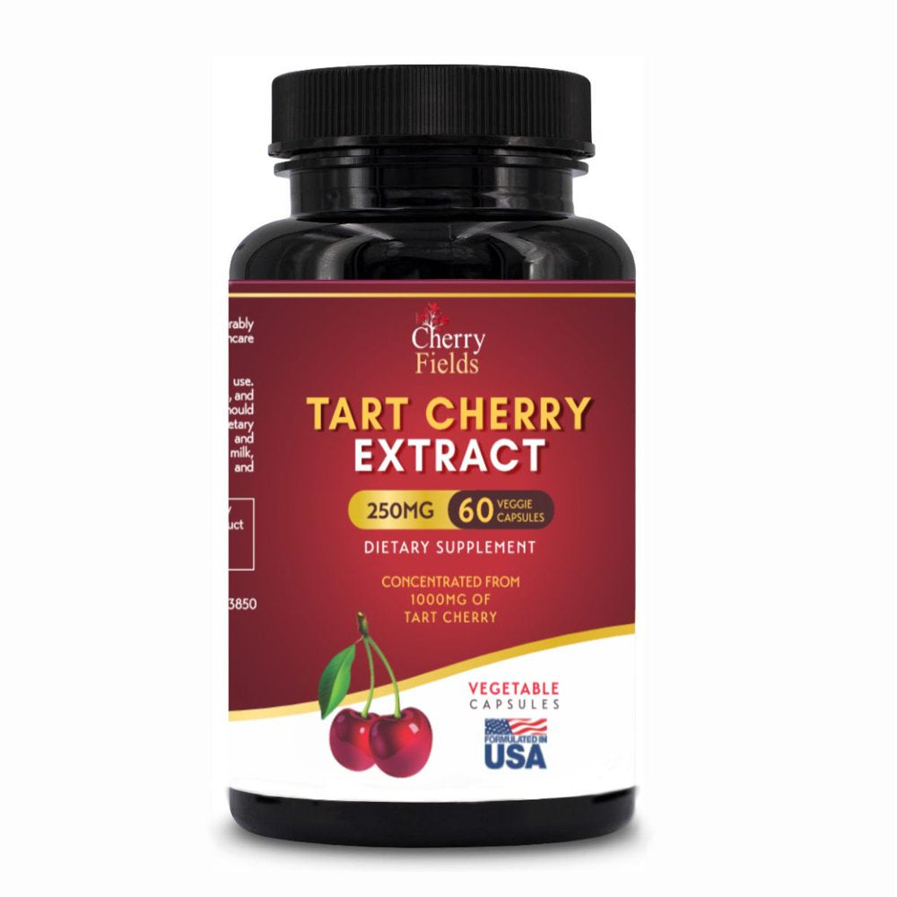 Uric Acid Support - Tart Cherry Extract - New Lowering Formula, 120 Vcaps - (Cherry Fields 2 Bottles)