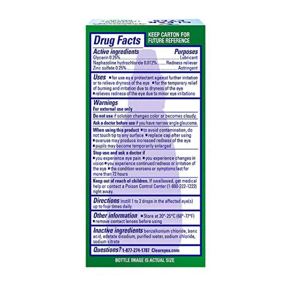 Clear Eyes Maximum Itchy Eye Relief Lubricant Eye Drops, 0.5 Fl Oz