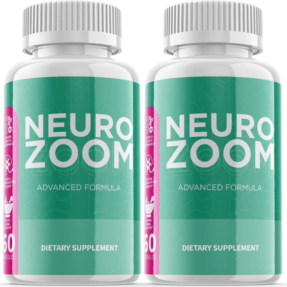 (2 Pack) Neuro Zoom - Brain Boost Supplement - Dietary Supplement for Focus, Memory, Clarity, Cognitive - Advanced Nootropic Support Formula for Maximum Strength - 120 Capsules