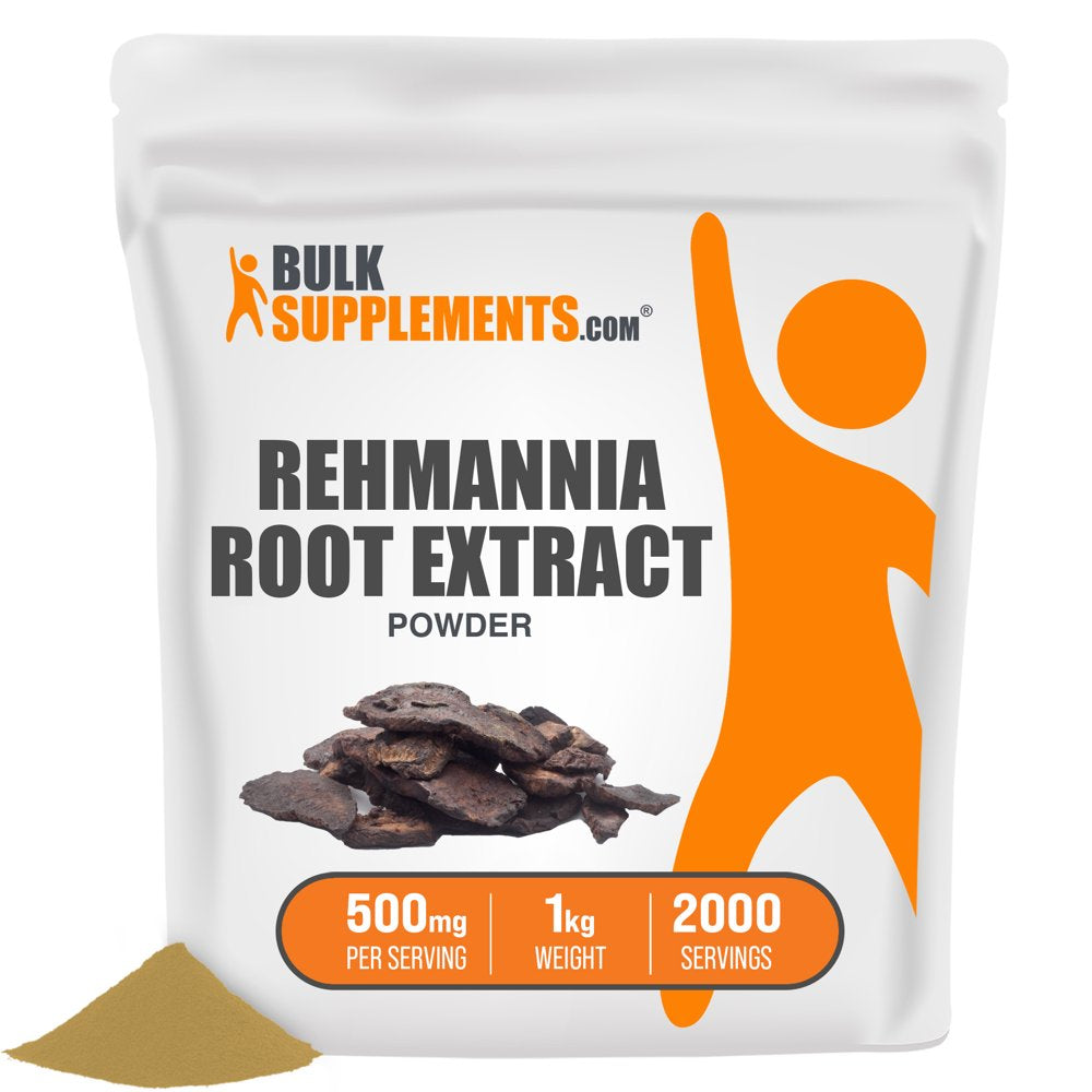 Bulksupplements.Com Rehmannia Root Extract Powder - Kidney Support - Anti-Inflammatory Supplements - Herbal Rest - Renal Vitamins Supplements (1 Kilogram - 2.2 Lbs)