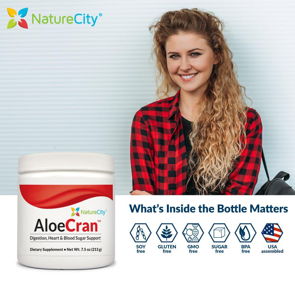 Aloecran - Aloe Vera Cranberry Sugar Free Drink Mix - 500Mg of Pacran Cranberry Extract - Keto Friendly by Naturecity