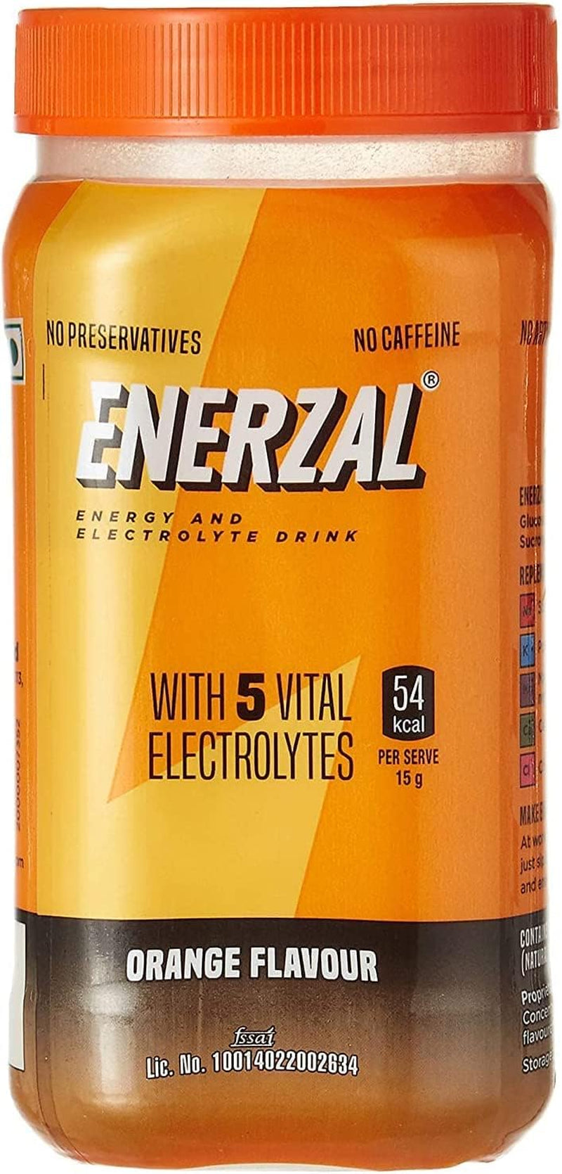 CROW Enerzal Energy Drink Powder, Orange, 500 G