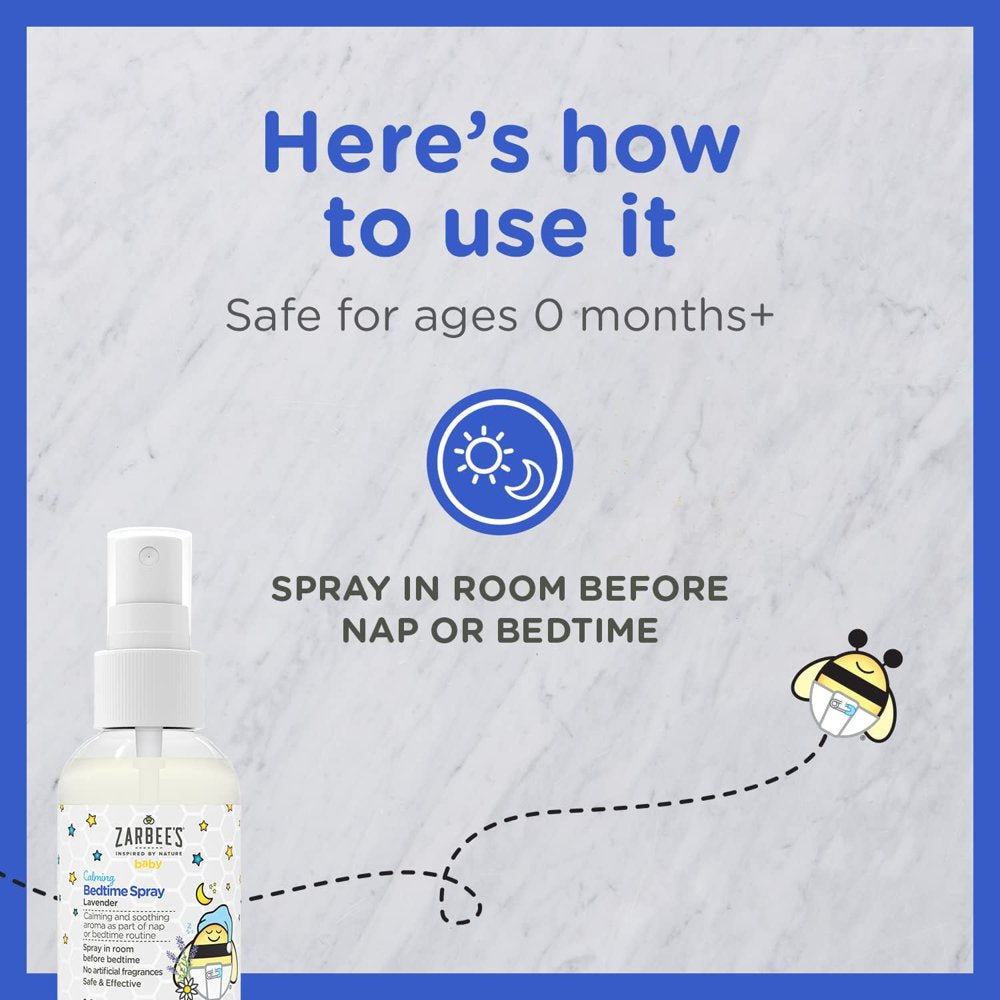 Zarbee'S Baby Sleep Spray Calming Bedtime Spray with Natural Lavender and Chamomile to Help Infant Nighttime Routine 2Oz Bottle