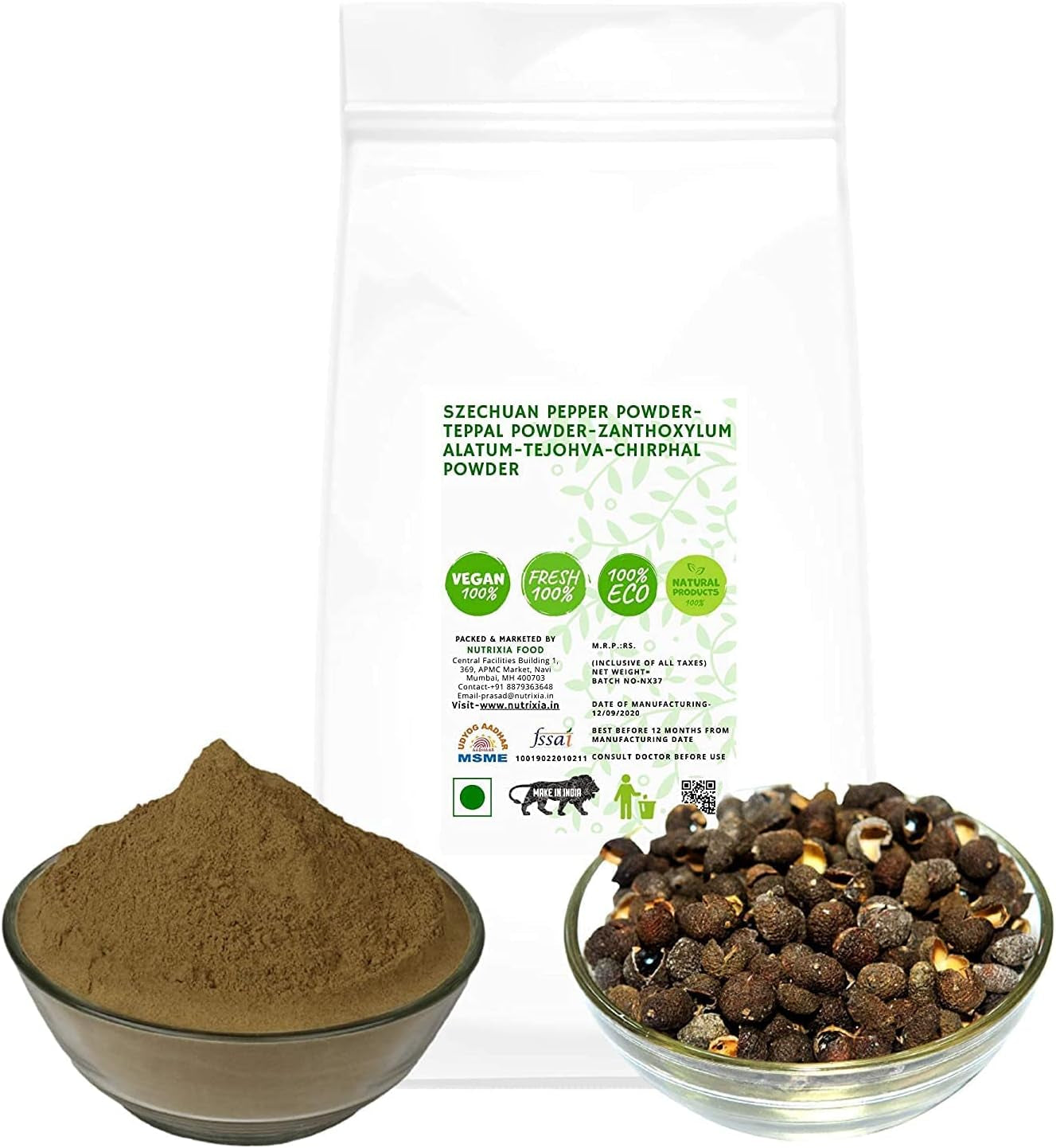 Szechuan Pepper Powder-Teppal Powder-Zanthoxylum Alatum-Tejohva-Chirphal Powder (100 GMS)