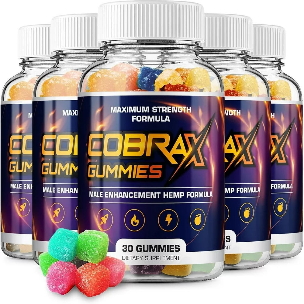 5 Pack Cobrax Gummies for Men - Official - Cobra X Advanced Formula Performance Gummy Maximum Strength Supprot Supplement 300 Gummies