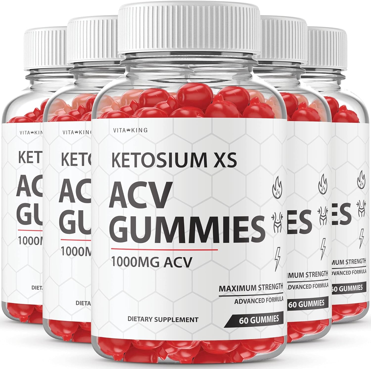 Vitaking (5 Pack) Ketosium XS ACV Gummies Weight Loss Ketotium XS Gummies Ketosium XS Keto Gummies Ketosium XS ACV Gummy (300 Gummies)