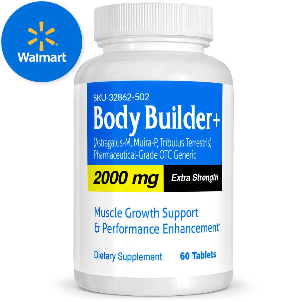 Body Builder+ Pharmaceutical Grade OTC Body Building Supplements, Muscle Mass Gainer, 60 Tablets, Vitasource