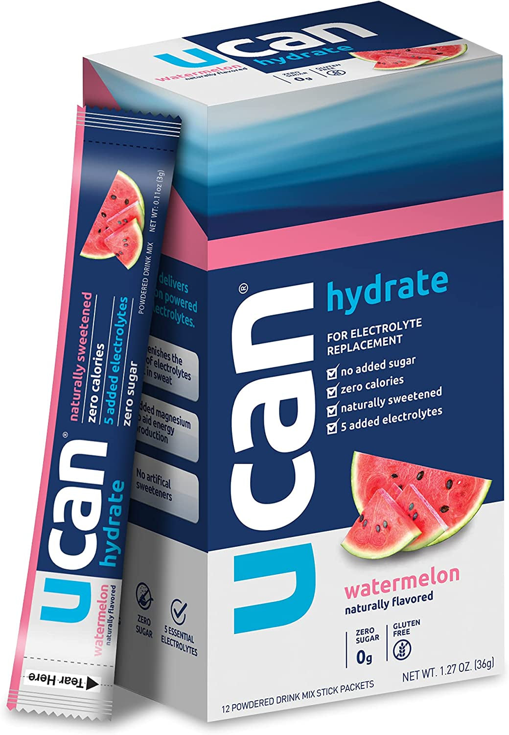 UCAN Hydrate Berry, Watermelon, Pineapple, & Lemon Lime Variety Pack - Great for Running, Training, Fitness, Cycling, Crossfit & More | Sugar-Free,