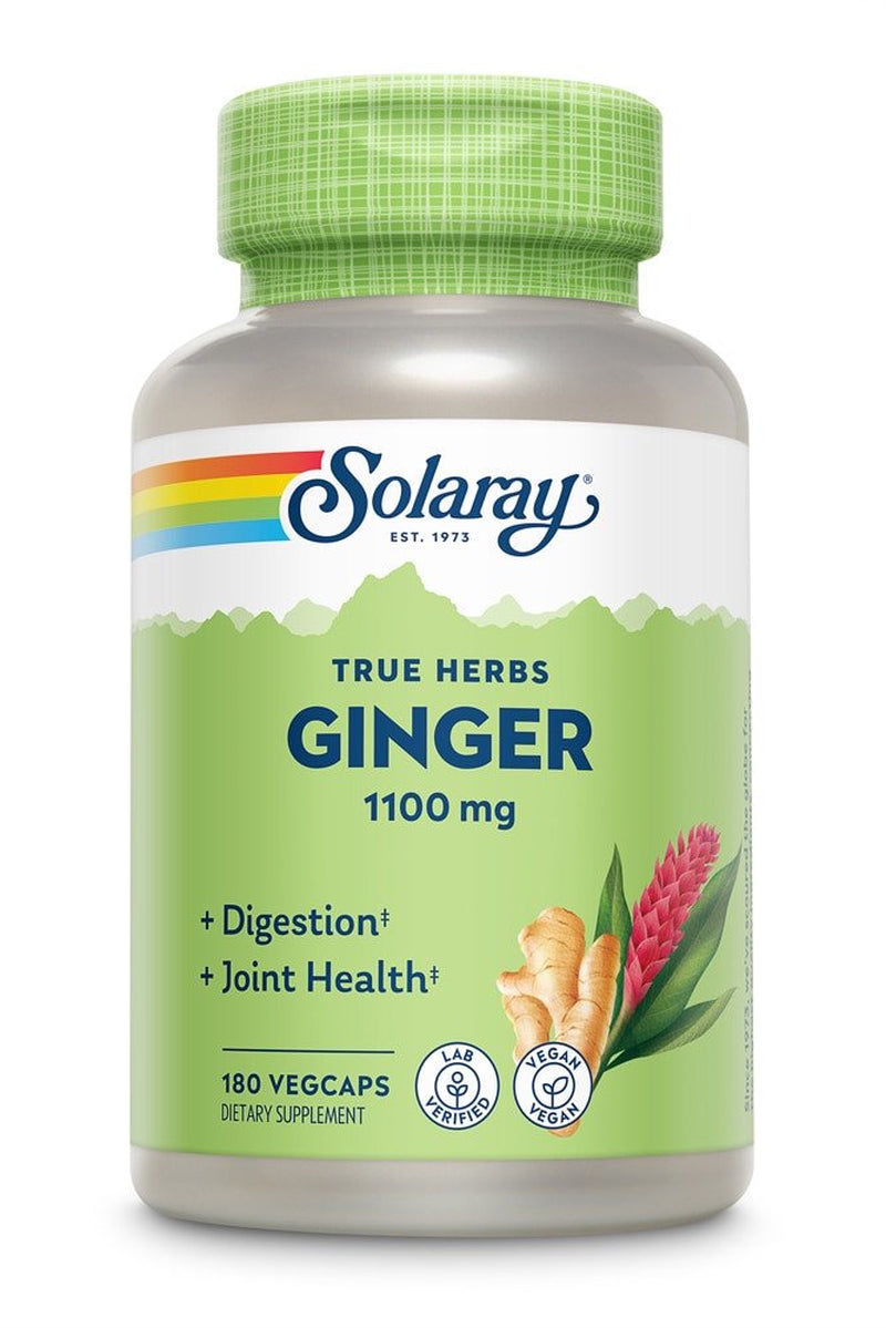 Solaray Ginger -- 1100 Mg - 180 Vegcaps