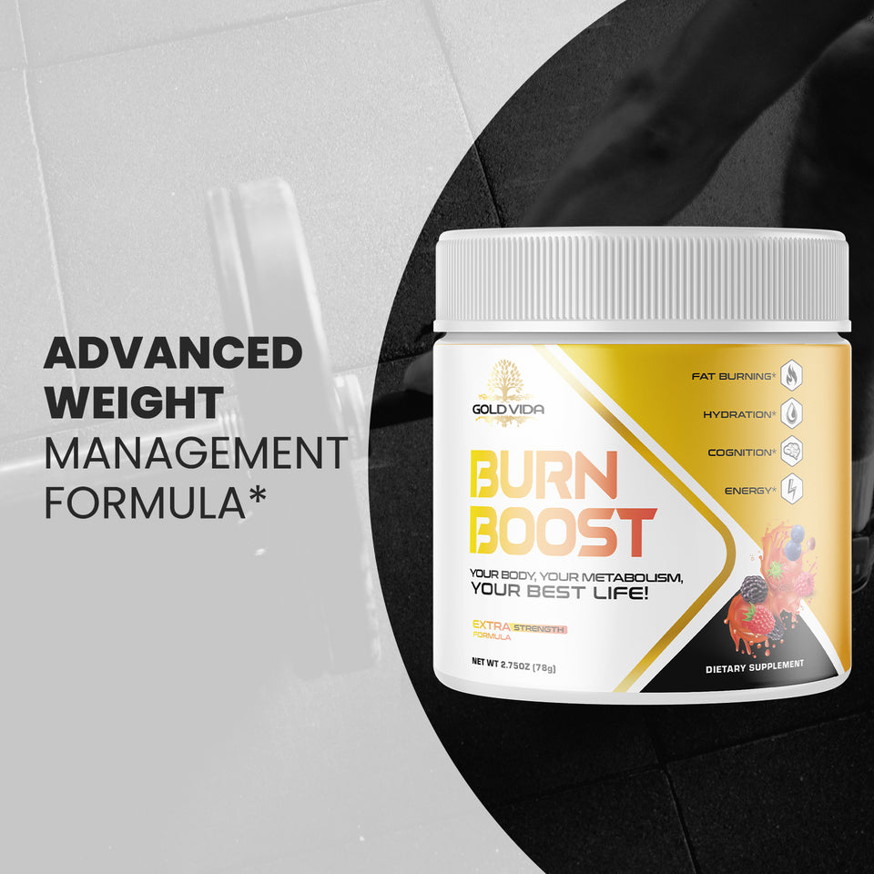 (1 Pack) Gold Vida Burn Boost Powder - Dietary Supplement for Weight Loss Management & Metabolism - Appetite Suppressant