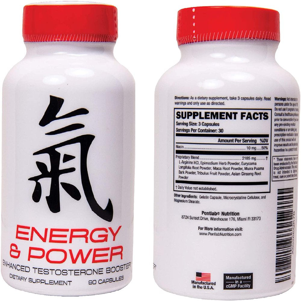 Energy and Power Booster for Men - Increase Size, Strength, Stamina - All Natural Once Daily Supplement for Men - Made in USA