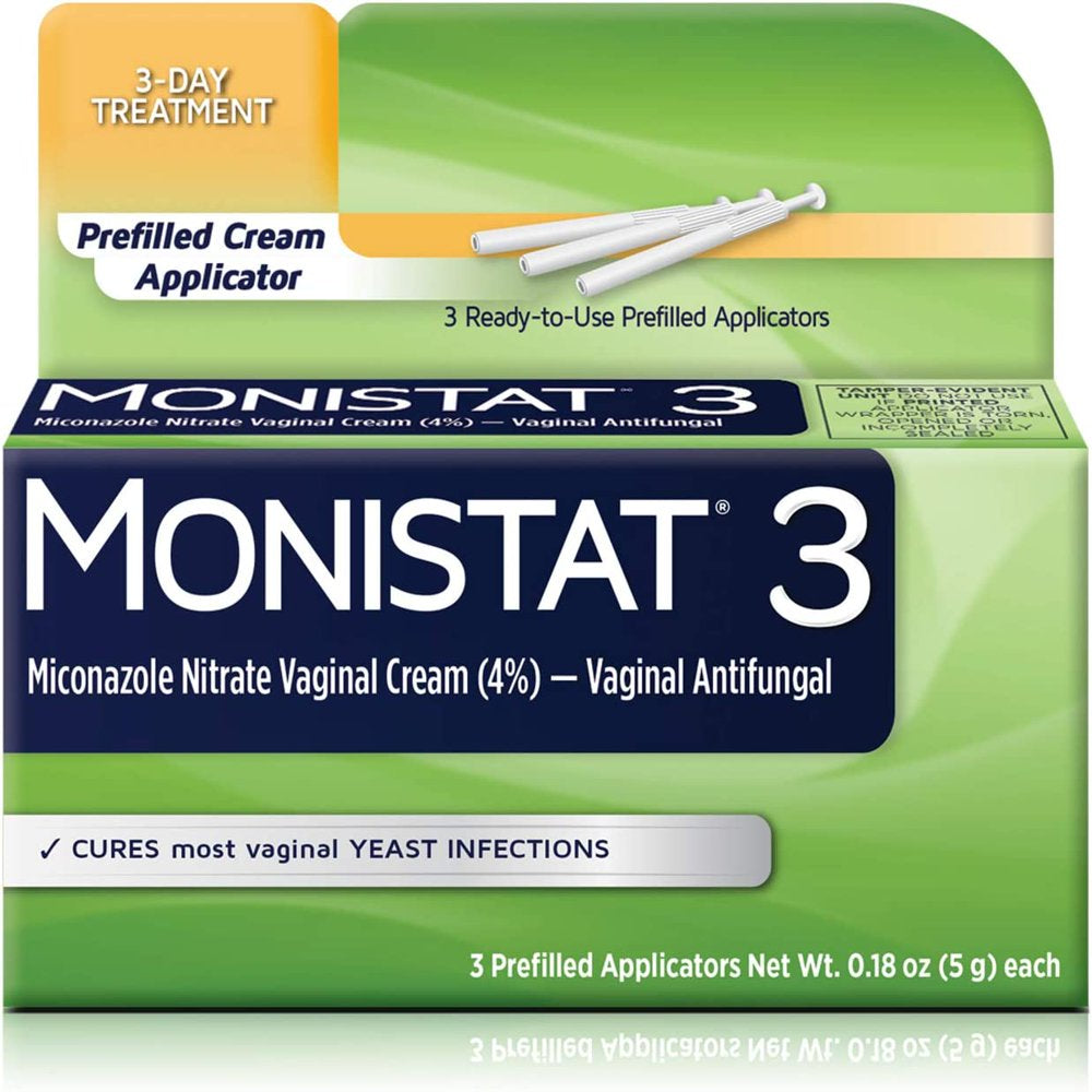 Monistat 3-Day Yeast Infection Treatment Pre-Filled Cream Applicators, 3 Ct (Pack - 1)