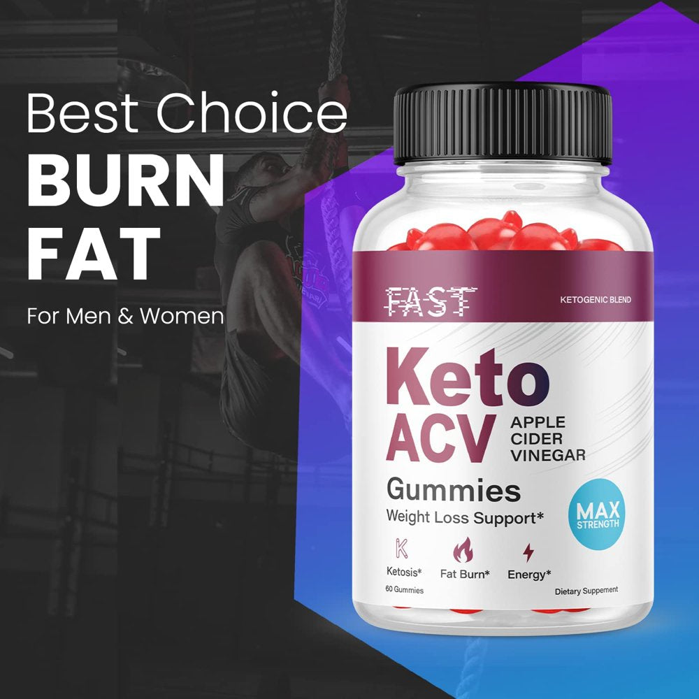 (1 Pack) Fast Keto ACV Gummies - Supplement for Weight Loss - Energy & Focus Boosting Dietary Supplements for Weight Management & Metabolism - Fat Burn - 60 Gummies